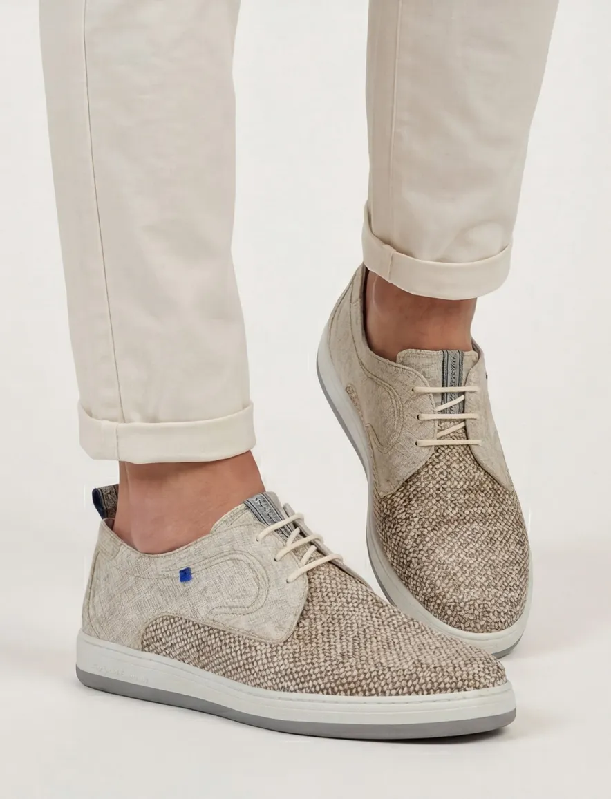 Floris van Bommel beige veterschoenen