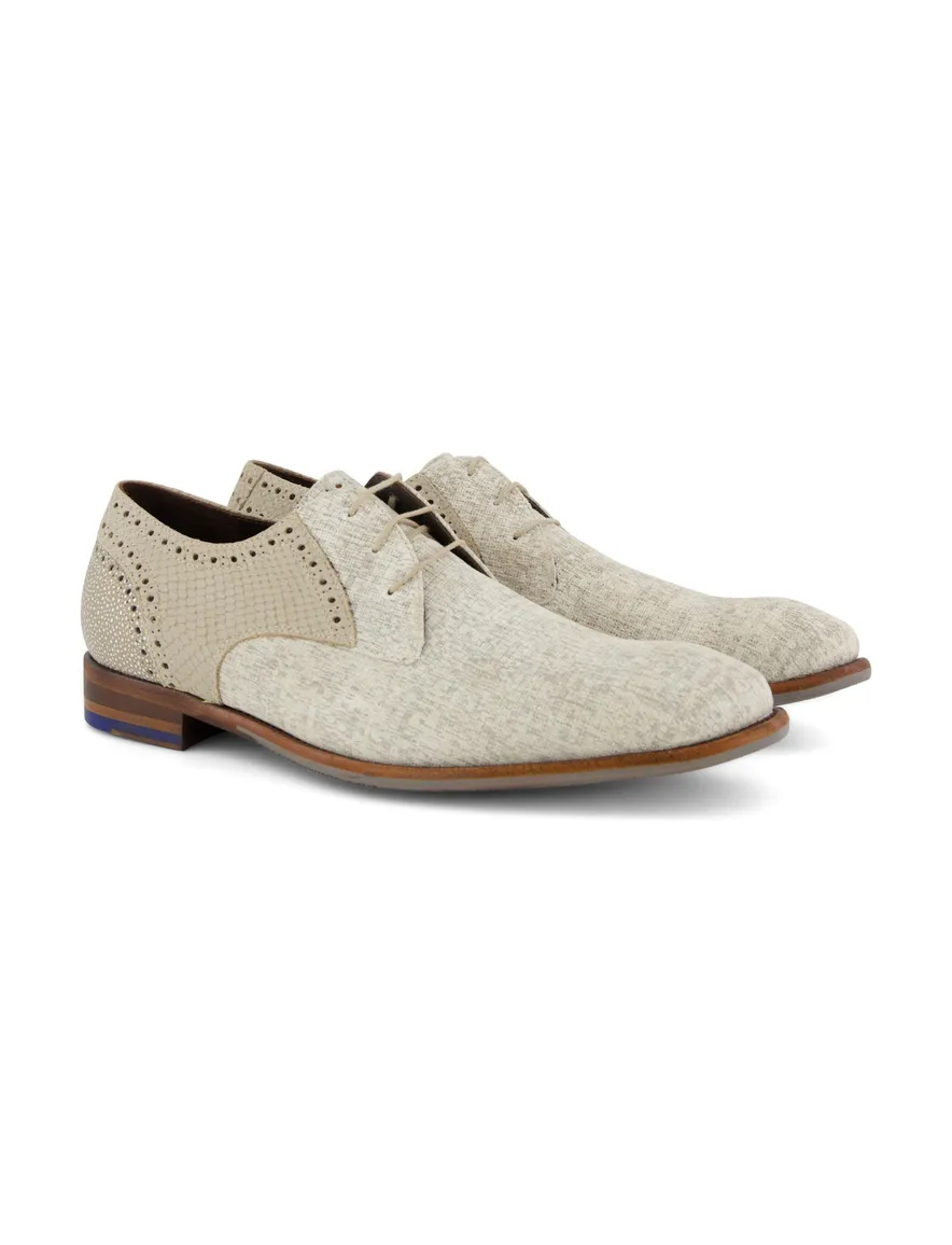 Floris van Bommel beige veterschoenen