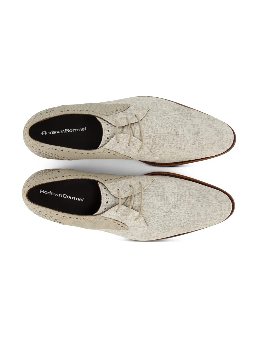 Floris van Bommel beige veterschoenen