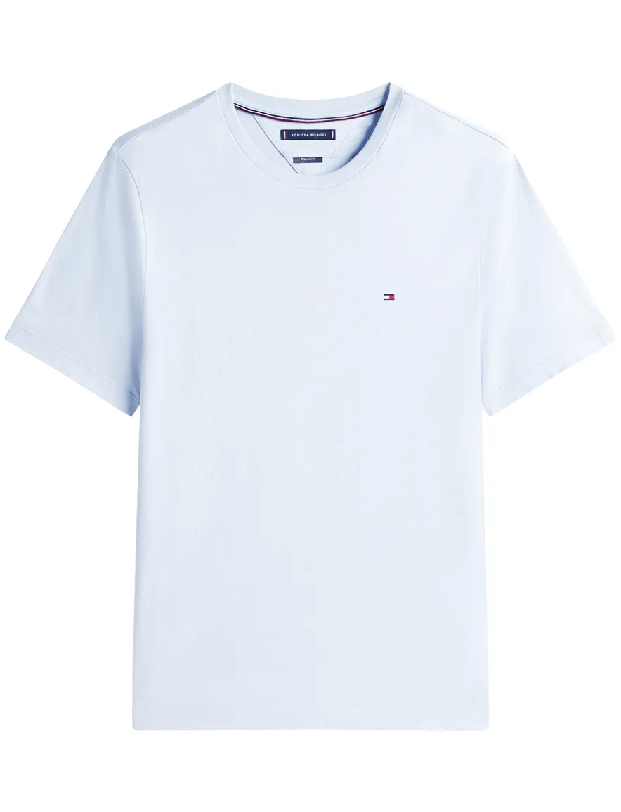 Zomers lichtblauw Tommy Hilfiger big & tall T-shirt