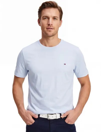 Tommy Hilfiger Tommy Hilfiger Big & Tall lichtblauw T-shirt korte mouw