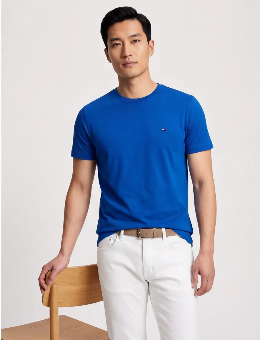 Tommy Hilfiger t-shirt kobaltblauw