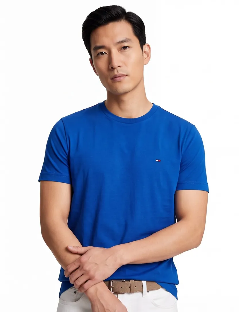 T-shirt Tommy Hilfiger Big & Tall korte mouw blauw