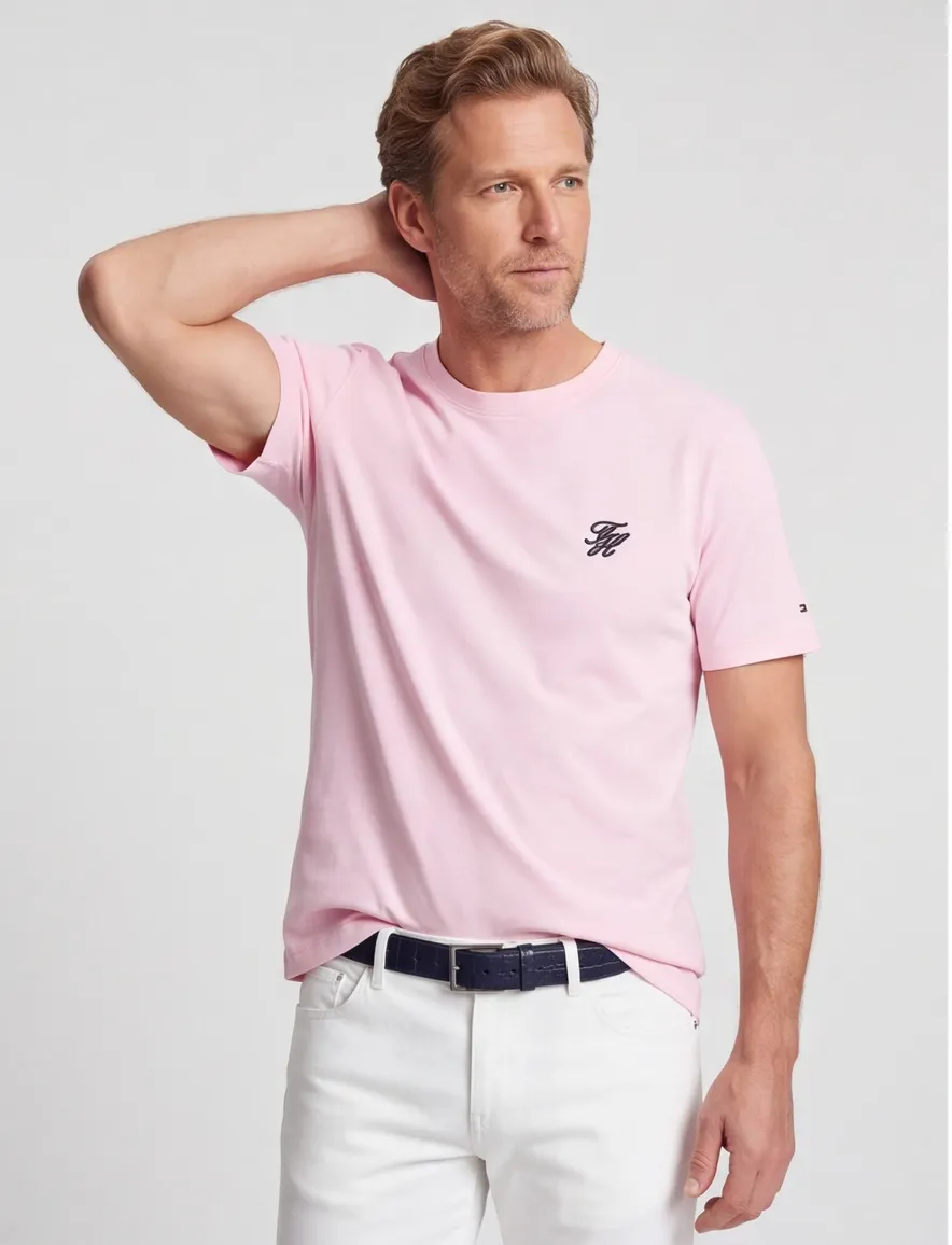 Tommy Hilfiger t-shirt roze Plus Size