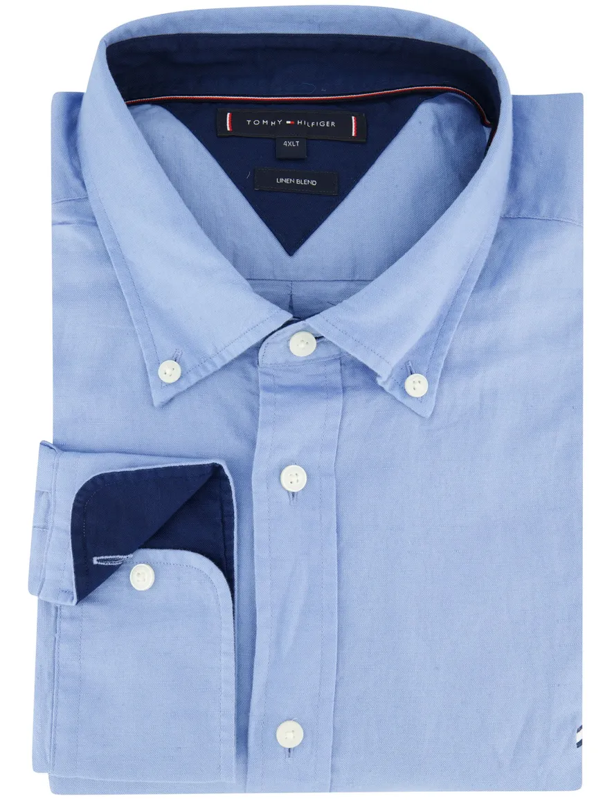 Tommy Hilfiger overhemd blauw big & tall