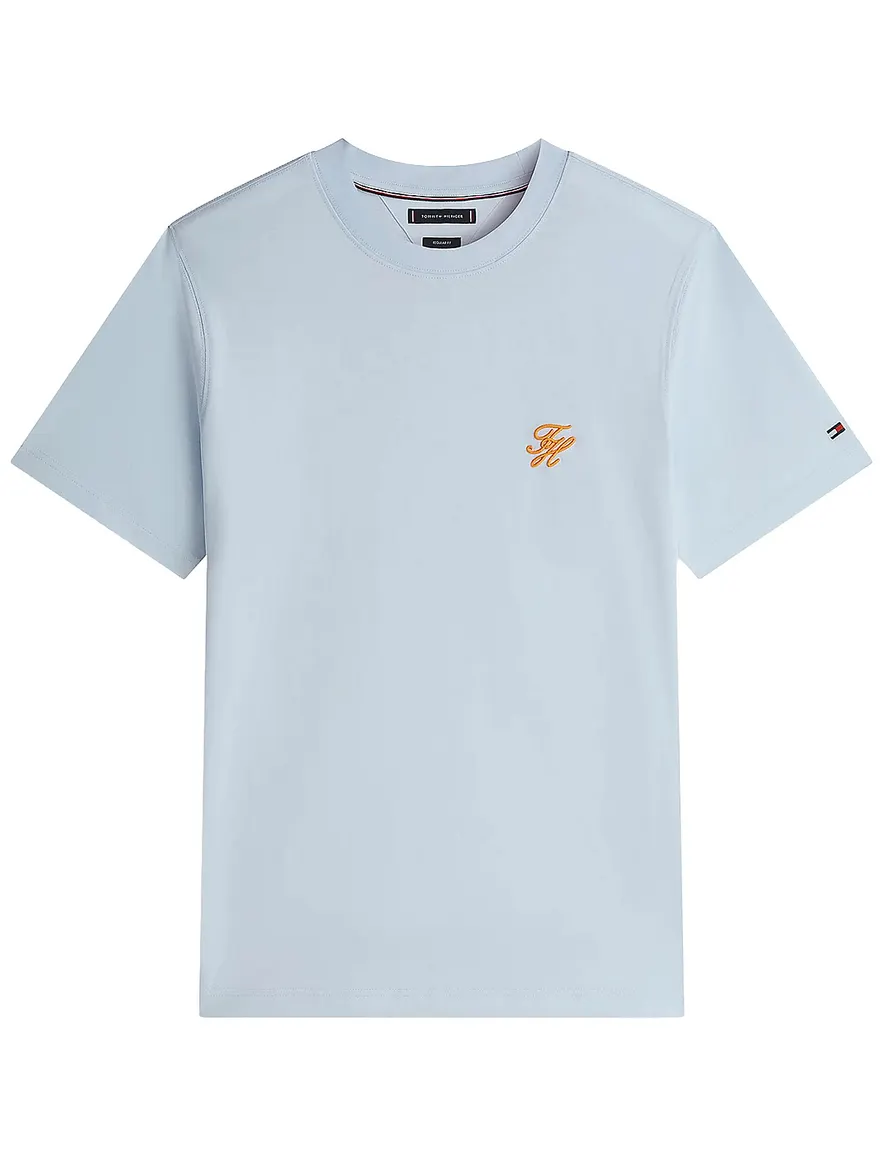 Tommy Hilfiger Plus Size t-shirt blauw opdruk