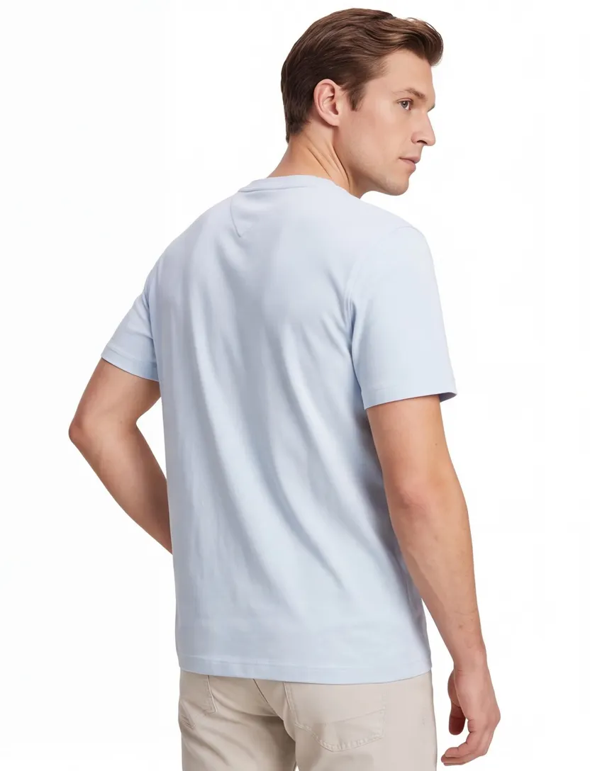 T-shirt Tommy Hilfiger Big & Tall lichtblauw ronde hals