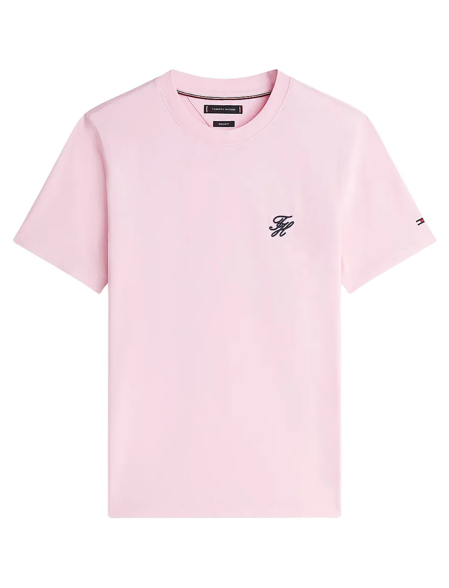 Licht roze Tommy Hilfiger Big & Tall T-shirt korte mouw