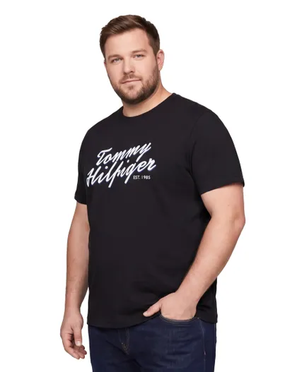 Tommy Hilfiger Tommy Hilfiger Big & Tall zwart met opdruk T-shirt