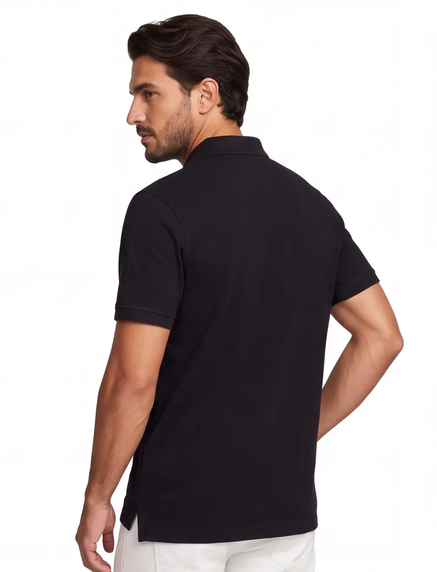 Tommy Hilfiger Plus 1985 piqué polo zwart
