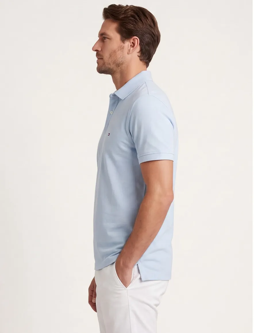 Tommy Hilfiger Plus 1985 piqué polo lichtblauw