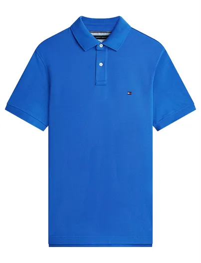 Tommy Hilfiger Blauw polo Tommy hilfiger big & tall 2 knoops