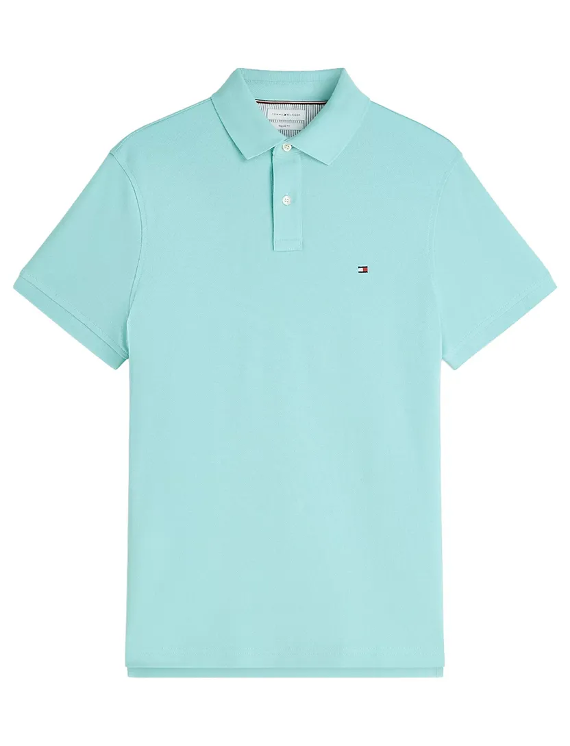 Poloshirt Tommy hilfiger big & tall turquoise 2 knoops