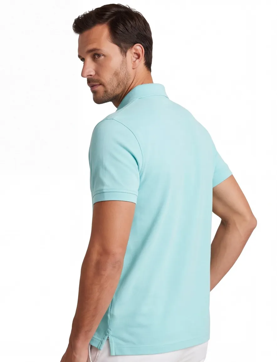 Turquoise Tommy hilfiger big & tall polo pique