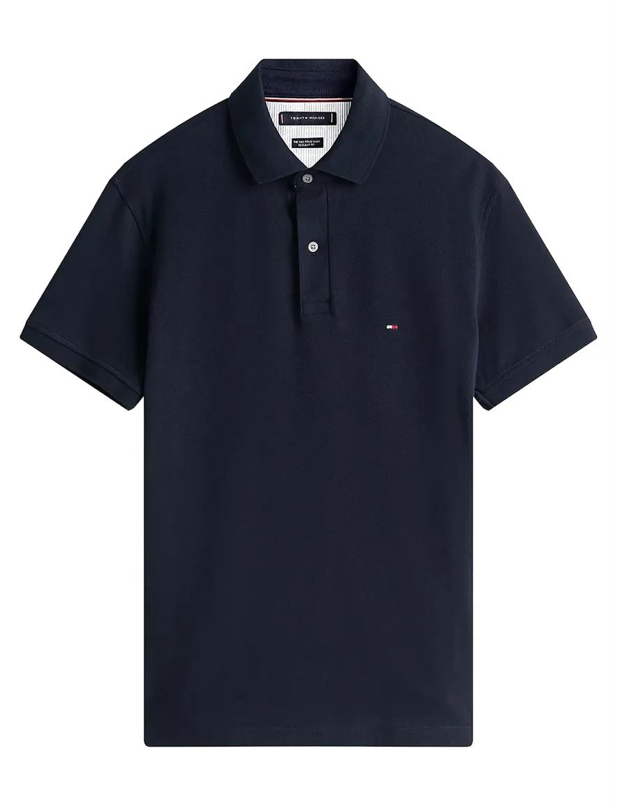 Big & tall poloshirt Tommy hilfiger donkerblauw pique