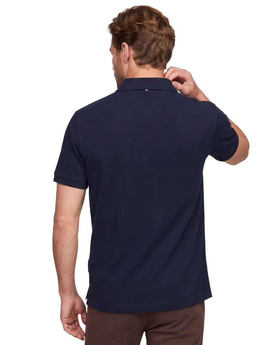 Tommy Hilfiger Plus 1985 piqué polo navy blauw
