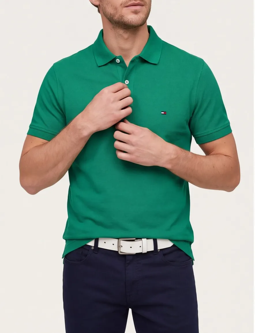 Tommy Hilfiger Plus 1985 piqué polo groen