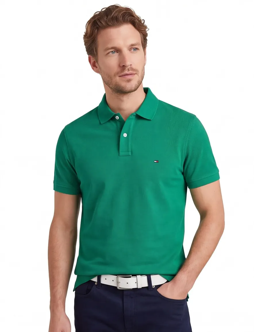 Tommy Hilfiger Plus 1985 piqué polo groen