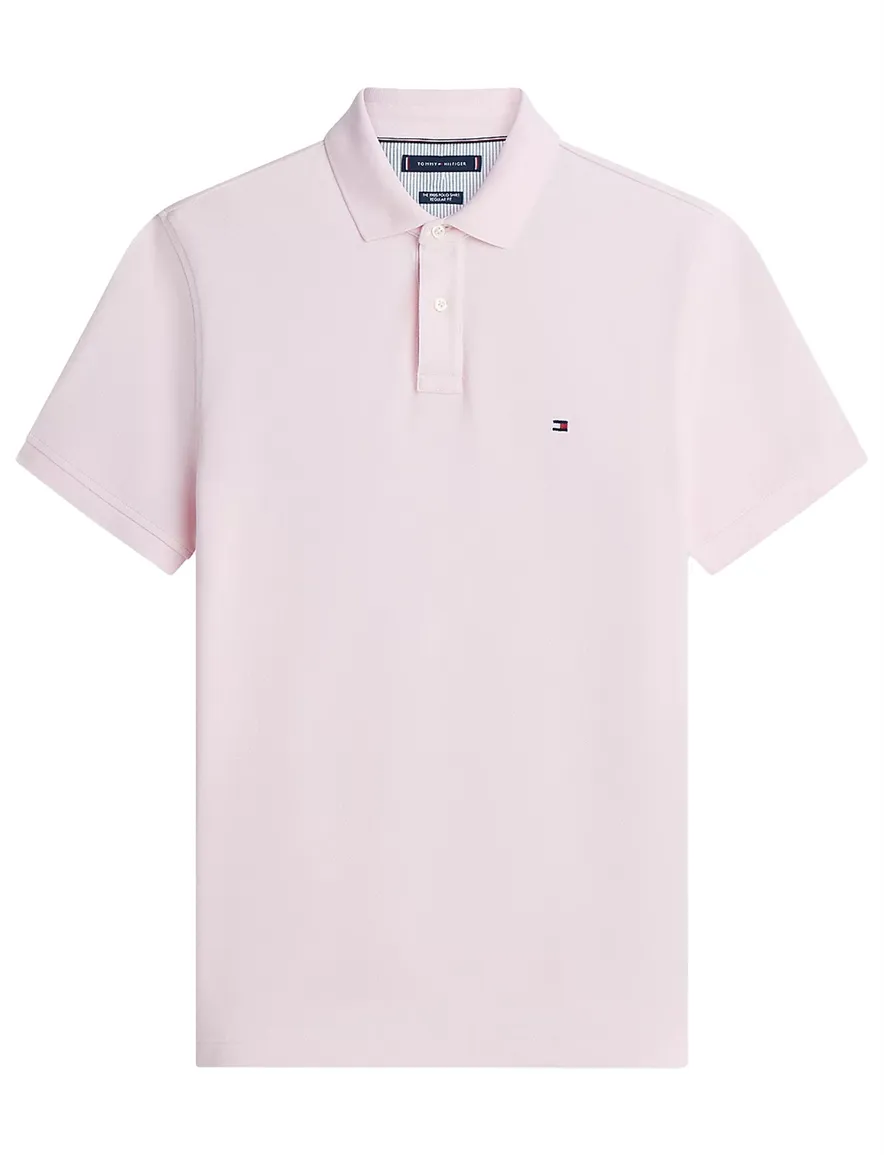 Korte mouw polo Tommy hilfiger big & tall licht roze