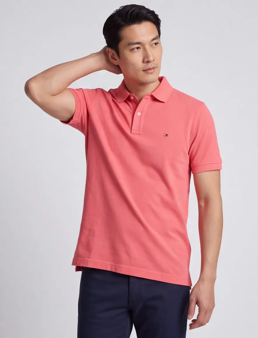 Tommy Hilfiger poloshirt rood piqué