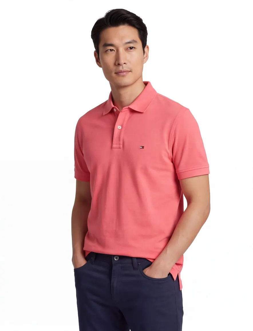 Tommy Hilfiger poloshirt rood piqué