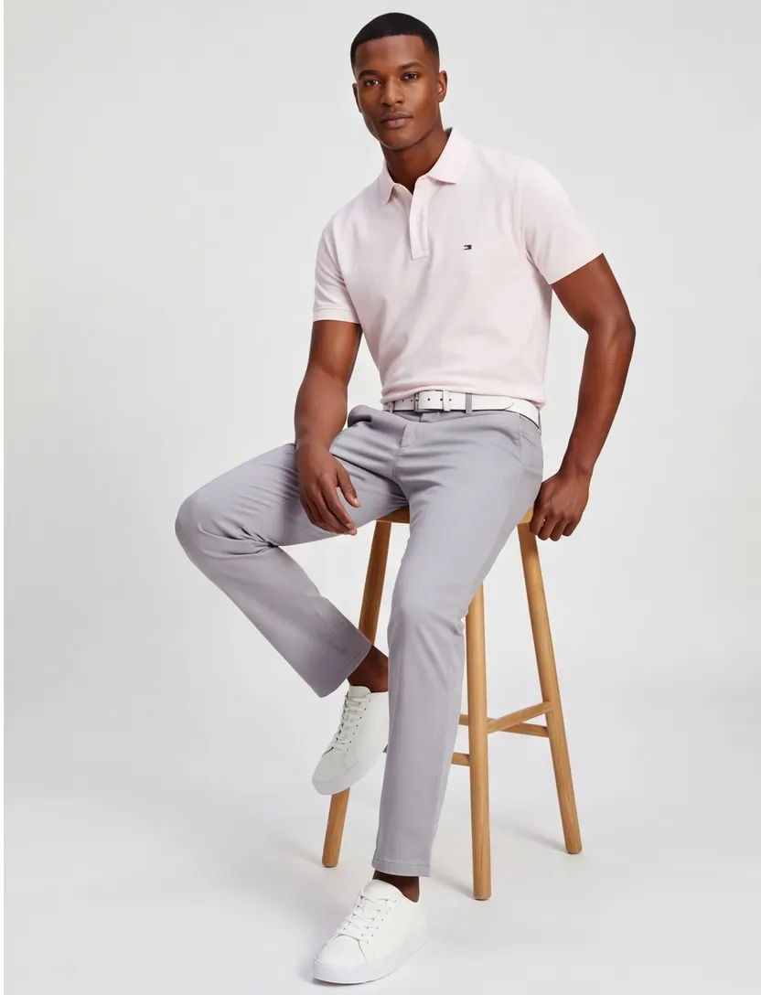 Poloshirt Tommy hilfiger wit big & tall pique 2 knoops