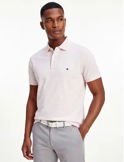 Tommy Hilfiger Poloshirt Tommy hilfiger wit big & tall pique 2 knoops