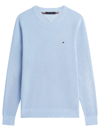 Tommy Hilfiger Tommy Hilfiger trui textuur lichtblauw Big & Tall