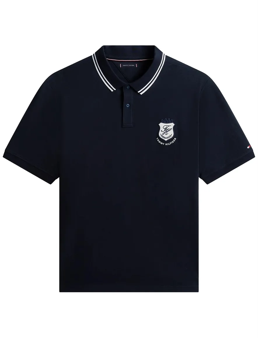 Donkerblauw poloshirt Tommy hilfiger big & tall pique