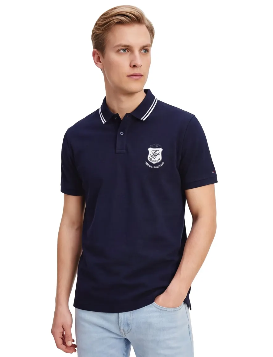 Tommy Hilfiger polo donkerblauw Plus Size