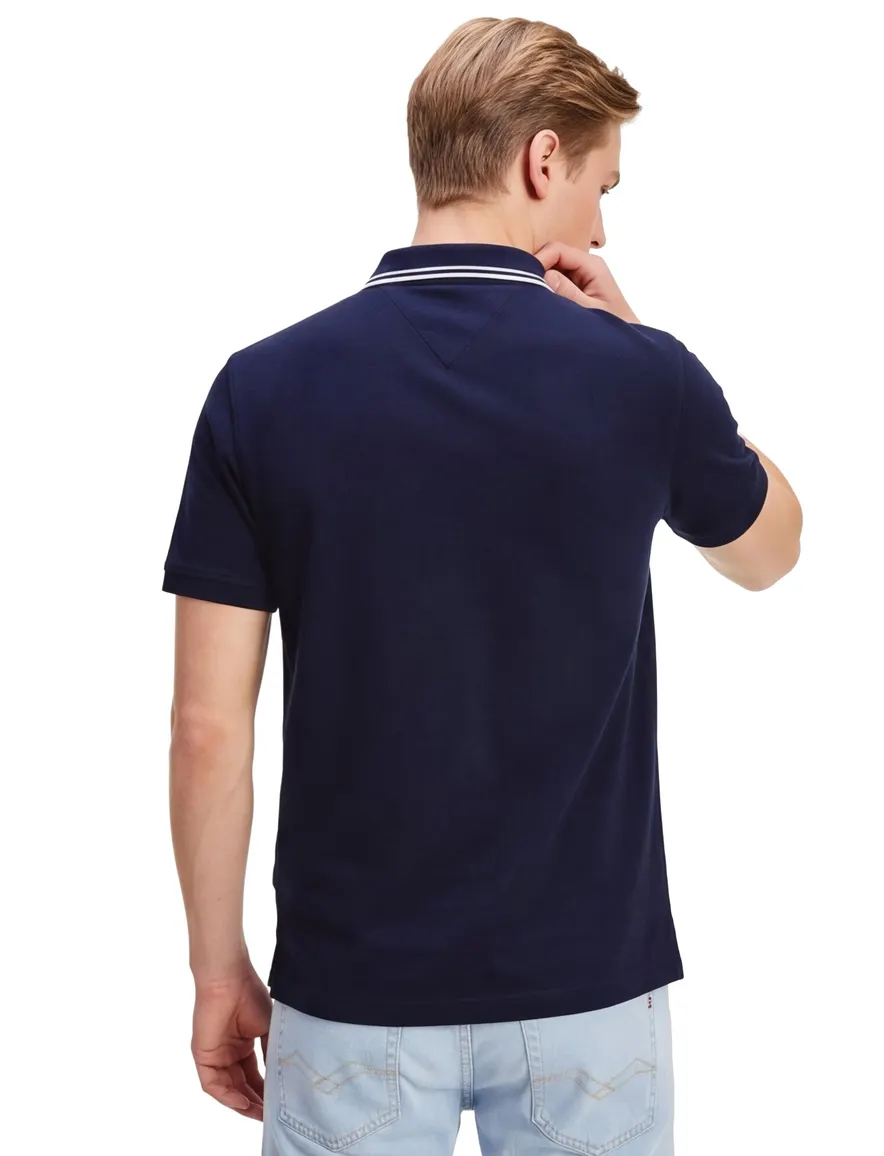 Donkerblauw poloshirt Tommy hilfiger big & tall pique