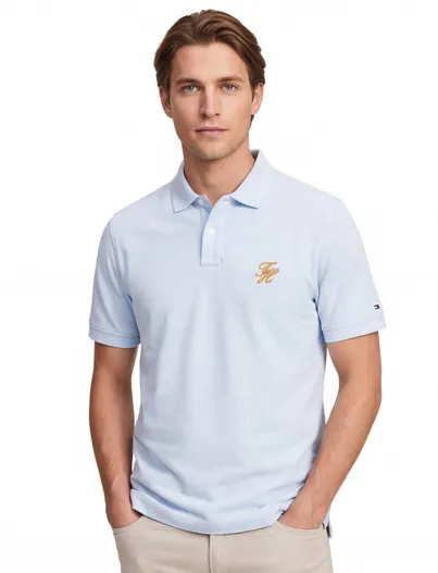 Tommy Hilfiger Poloshirt Tommy hilfiger big & tall lichtblauw