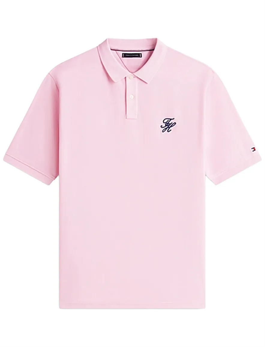 Korte mouw poloshirt Tommy hilfiger big & tall roze