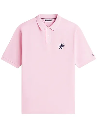 Tommy Hilfiger Roze poloshirt Tommy hilfiger big & tall pique