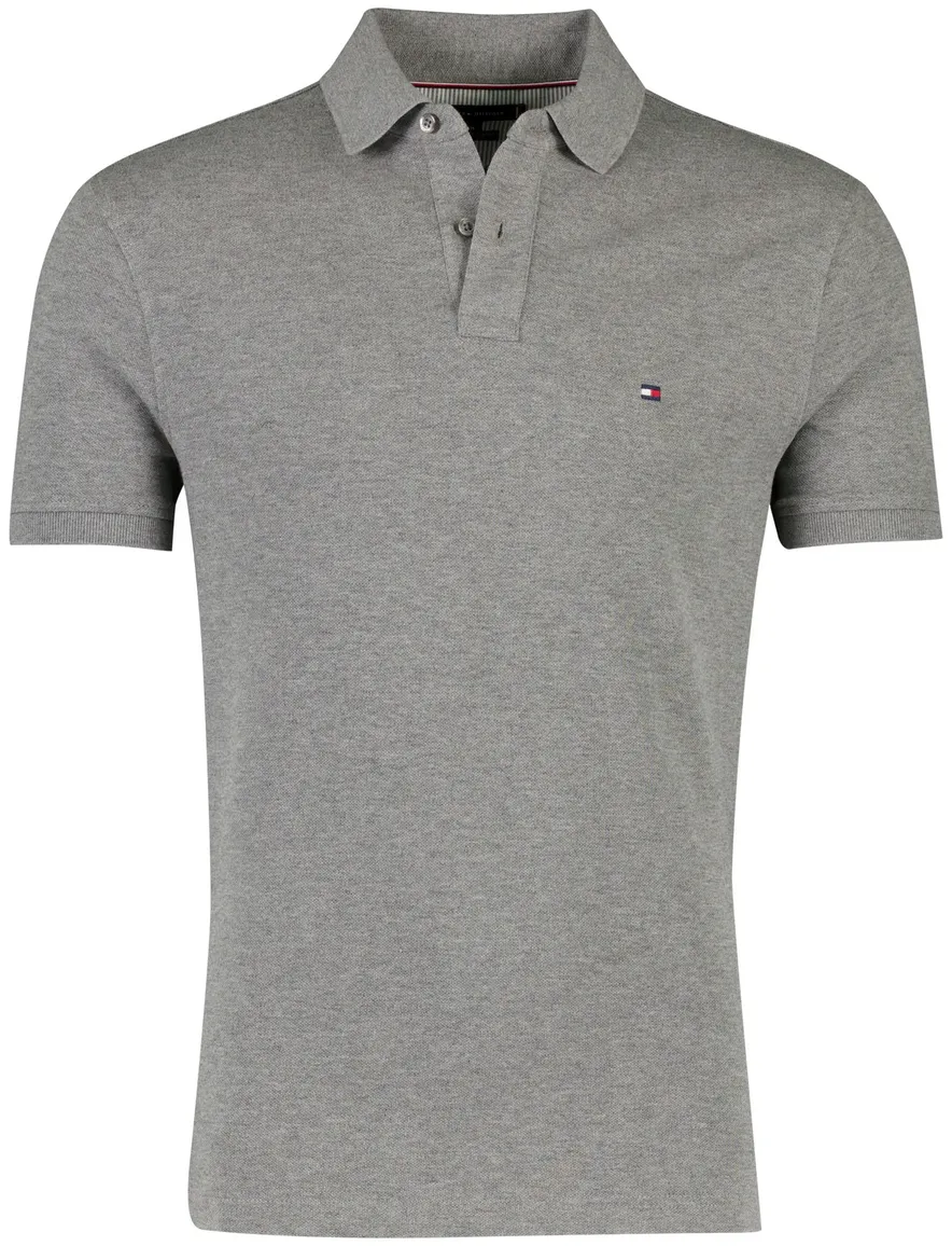 Regular fit polo tommy hilfiger grijs