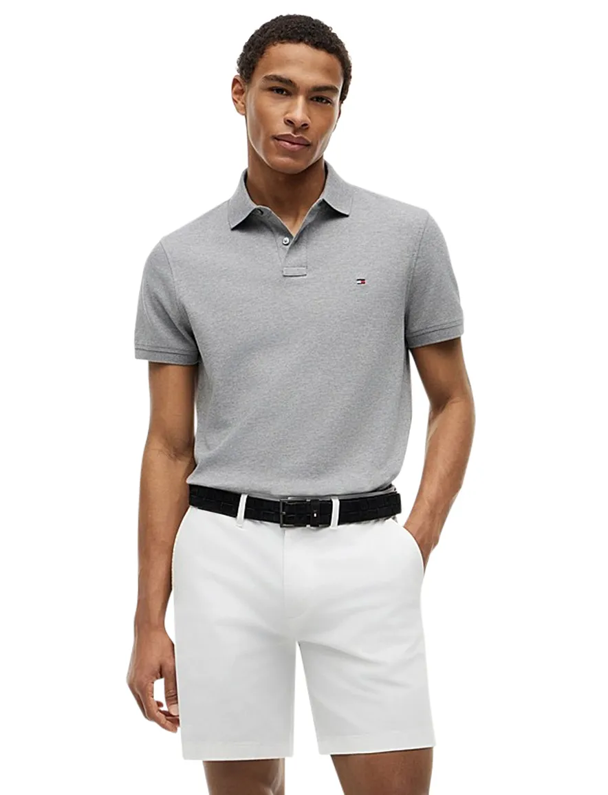 Regular fit polo tommy hilfiger grijs
