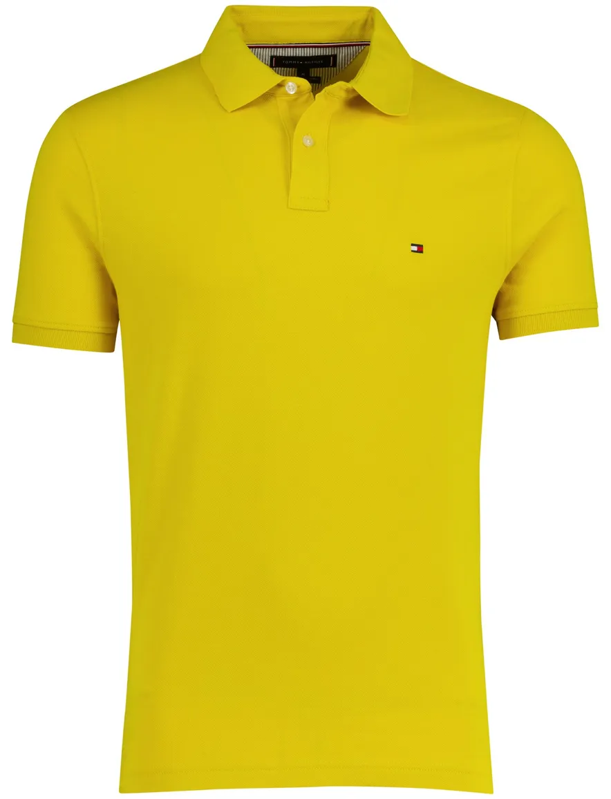 Tommy Hilfiger regular fit poloshirt regular fit geel