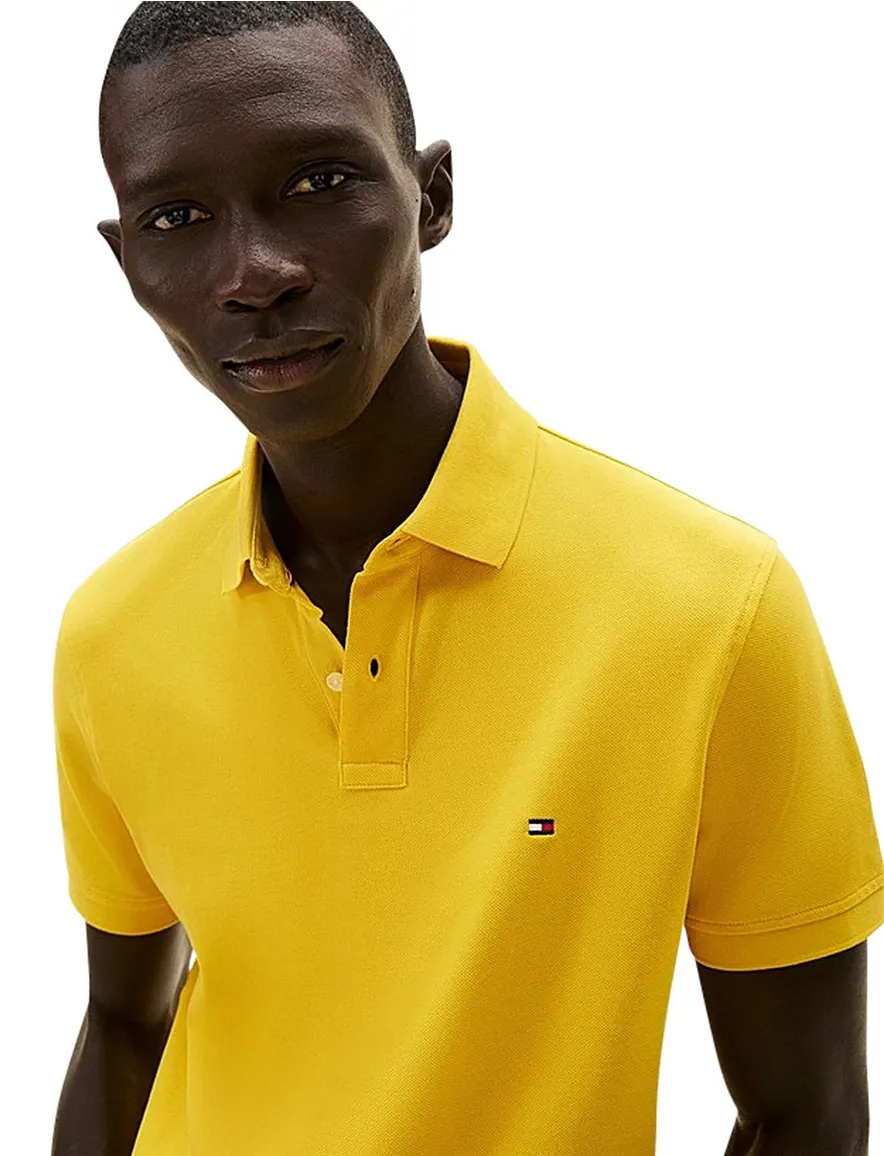 Tommy Hilfiger regular fit poloshirt regular fit geel