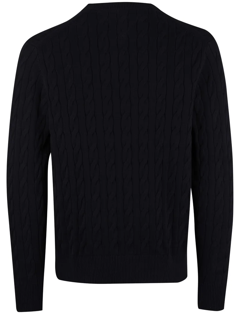 Kabeltrui Tommy Hilfiger navy normale fit