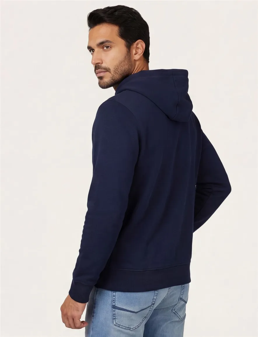 Navy hoodie Tommy Hilfiger navy normale fit capuchon