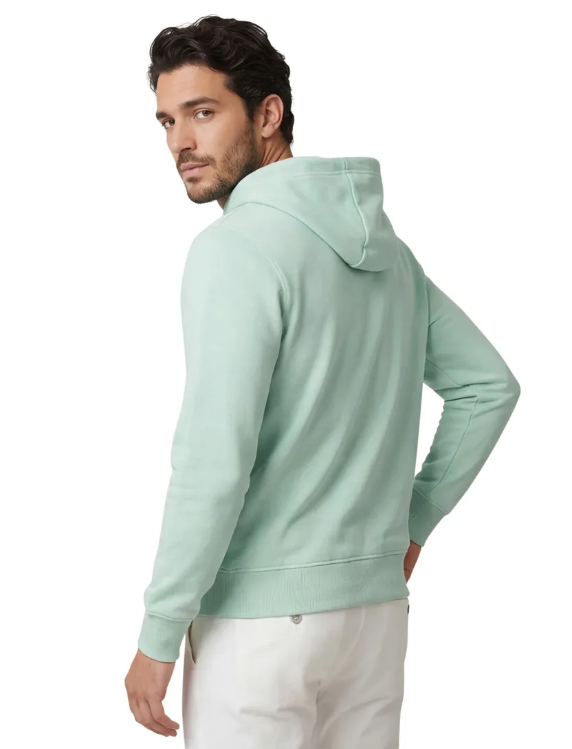 Casual hoodie met trekkoord en ribboord mint Tommy Hilfiger