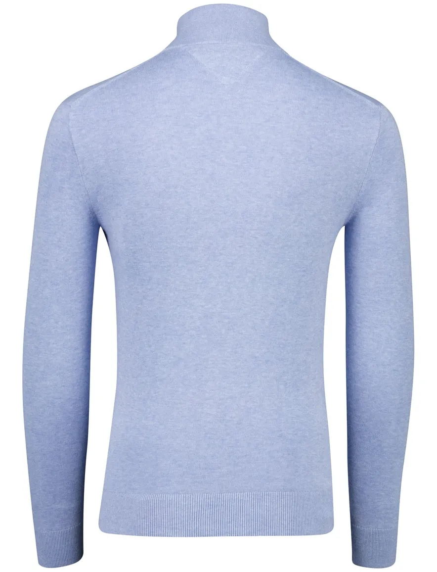 Tommy Hilfiger Half Zip trui lichtblauw