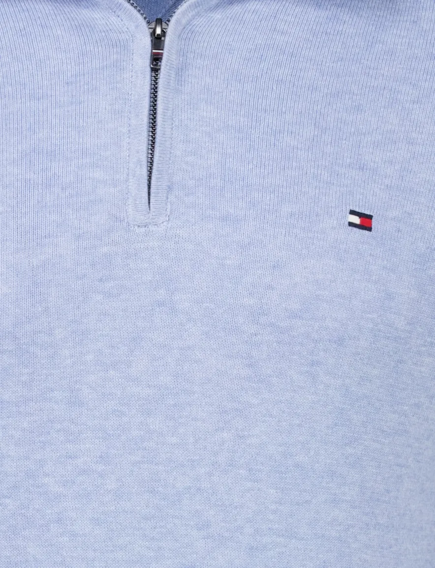 Tommy Hilfiger Half Zip trui lichtblauw