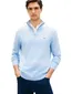 Lichtblauwe half zip trui Tommy Hilfiger katoen