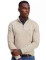 beige gemêleerd trui Tommy Hilfiger half-zip 100% katoen