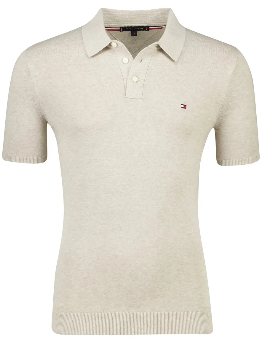Poloshirt beige Tommy Hilfiger gemeleerd