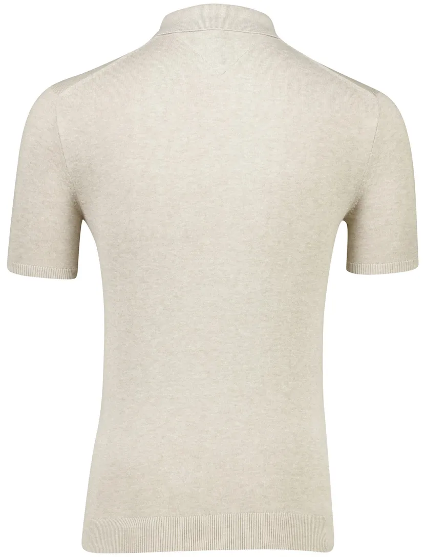 Beige poloshirt Tommy Hilfiger knit stof