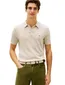 Beige poloshirt Tommy Hilfiger knit stof