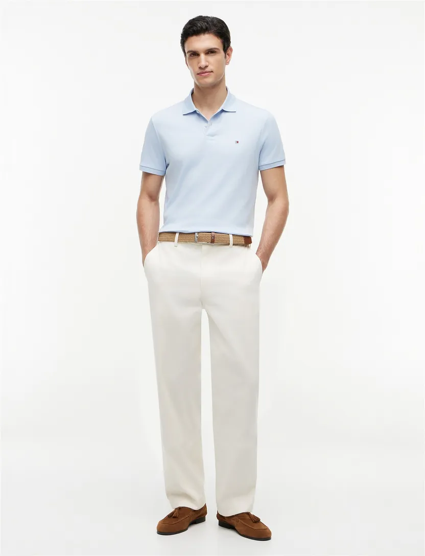 Poloshirt Tommy hilfiger lichtblauw regular fit