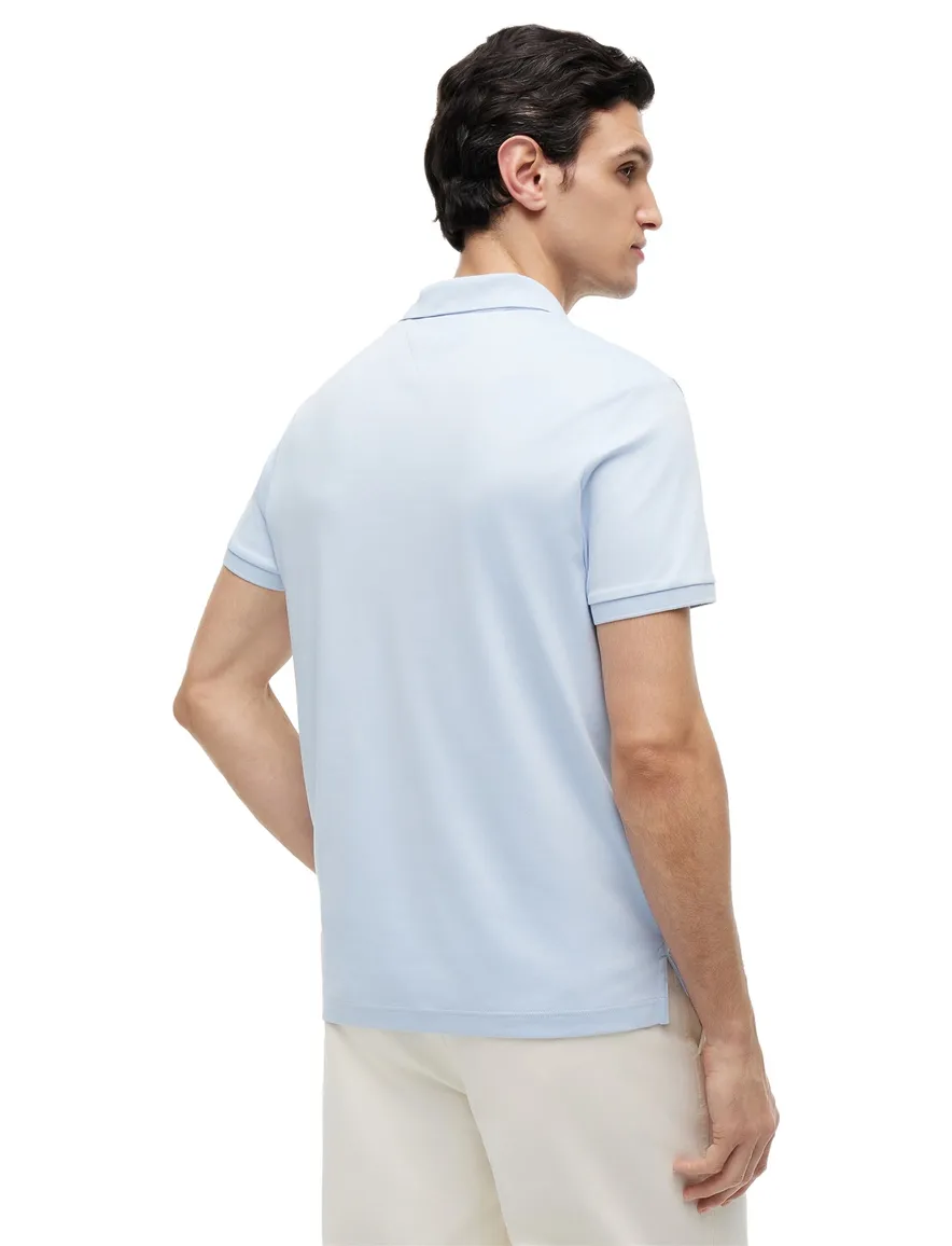 Regular fit polo 2 knoopjes Tommy hilfiger lichtblauw